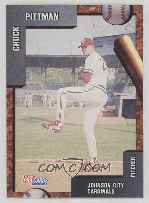 Chuck’s minor league trading card.