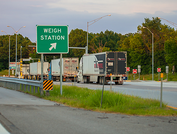 Trucking companies and delivery fleets should check vehicle weights on their own scales before heading into commercial vehicle highway weigh stations.