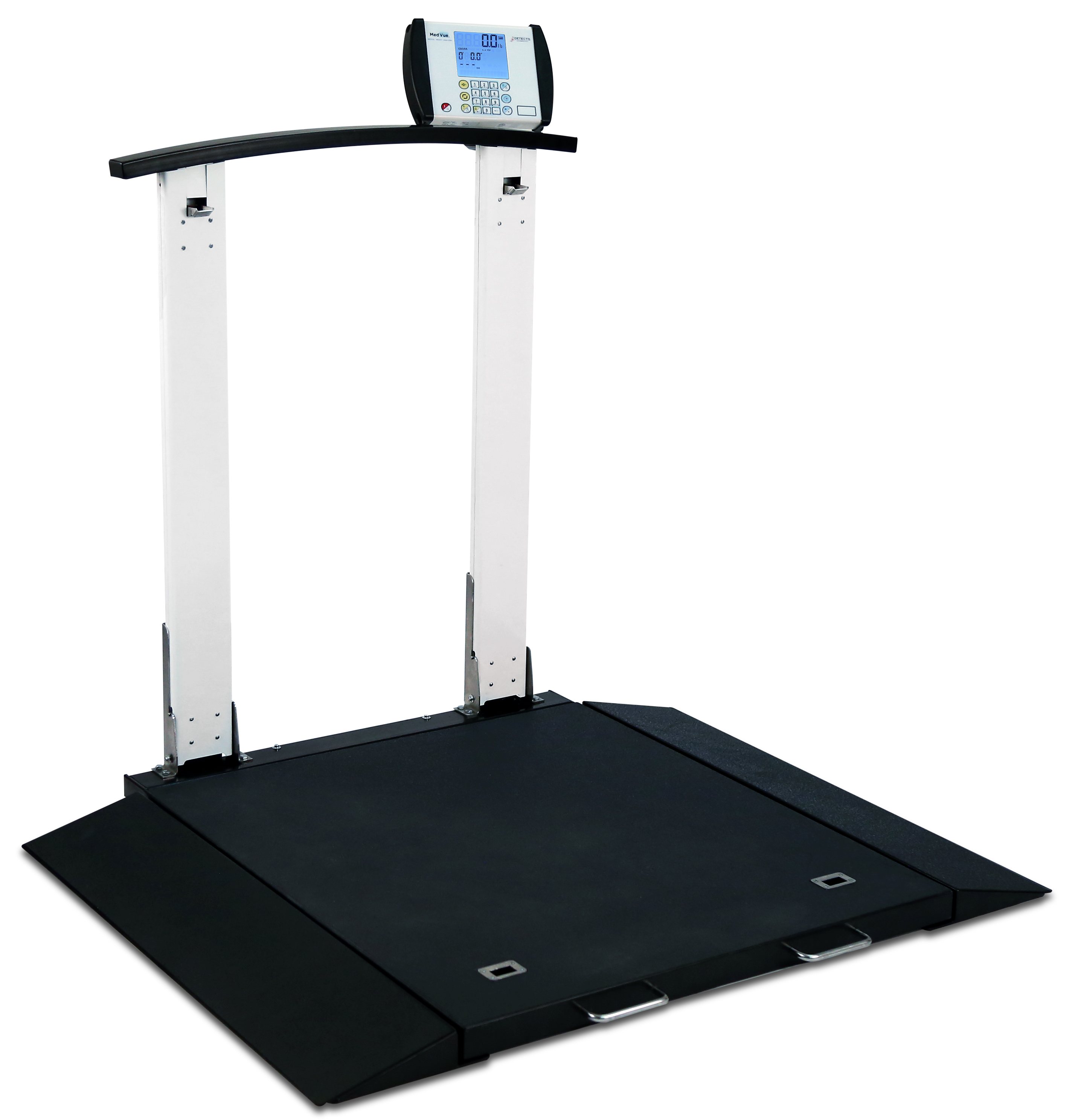 Detecto 6856 Bariatric Medical Scale with Handrail 1,000 lb x 0.2 lb, BMI,  RS232